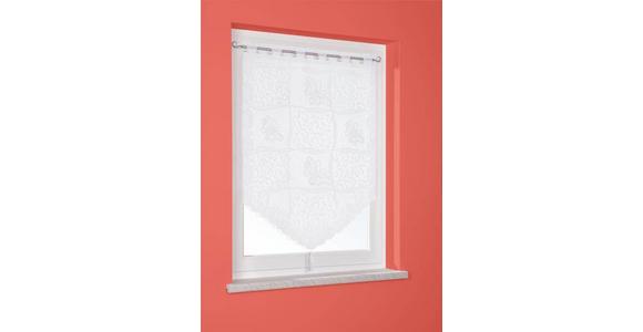 Kurzgardine Transparent Lace Bxl: 60x90 Cm Mit Blumenmotiv - Weiß, KONVENTIONELL, Textil (60/90cm) - Ondega
