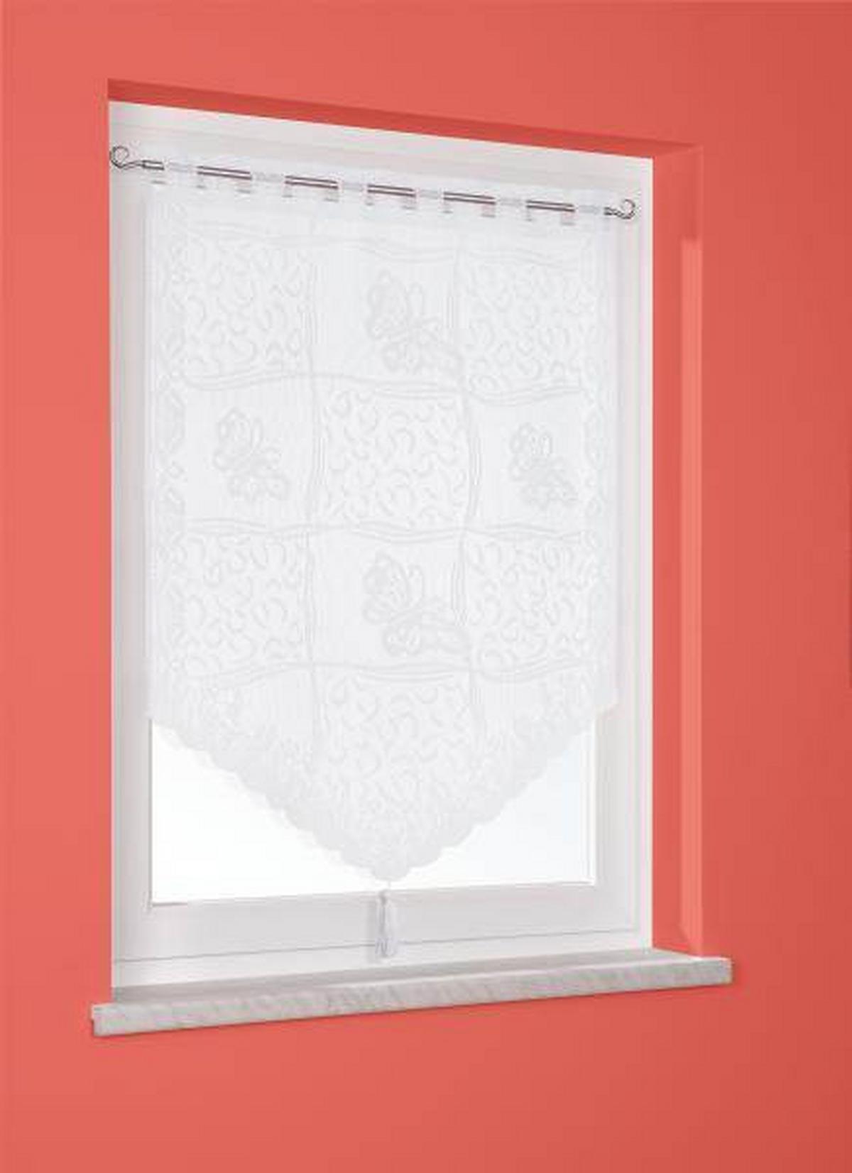 Készfüggöny Lace - fehér, Konventionell, textil (60/90cm) - Ondega