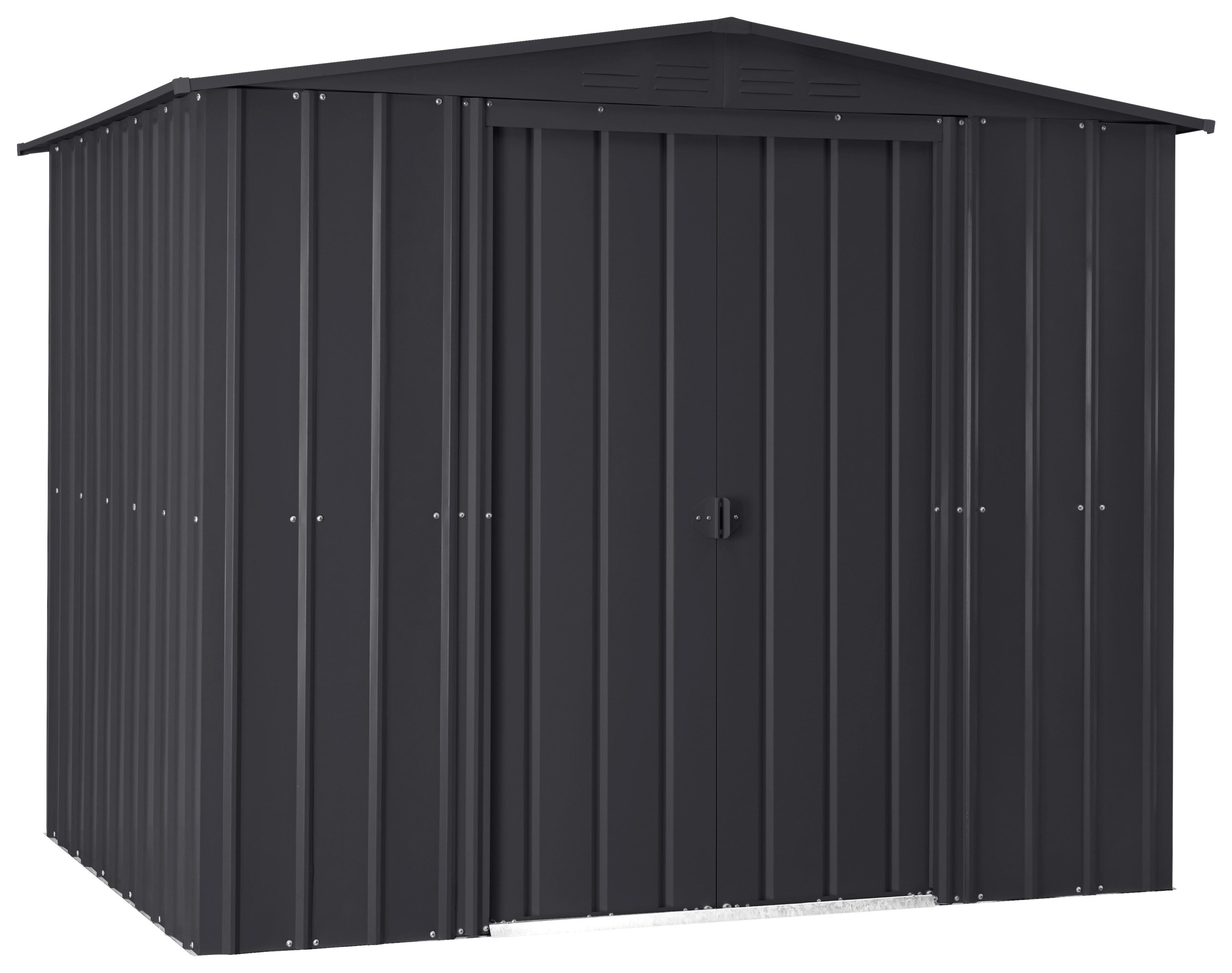 Gerätehaus Ohne Boden 245x198x185 Cm - Anthrazit, Basics, Metall (245/198/185cm)