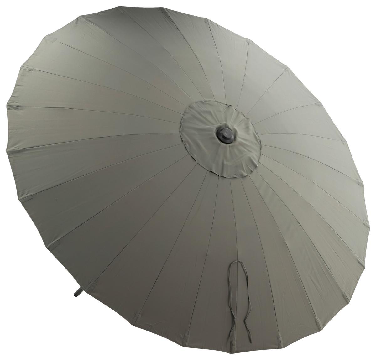 Sonnenschirm DM: 250cm H: 270cm Grau - Grau, KONVENTIONELL (270/270cm) - Gardenson