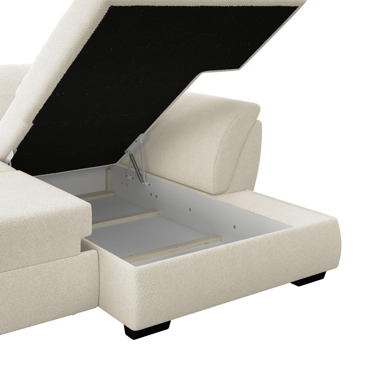 Rohová sedačka BERISSO, pravá, sivá tk. VINCI - čierna/sivá, Konventionell, textil (278/187cm) - Ondega