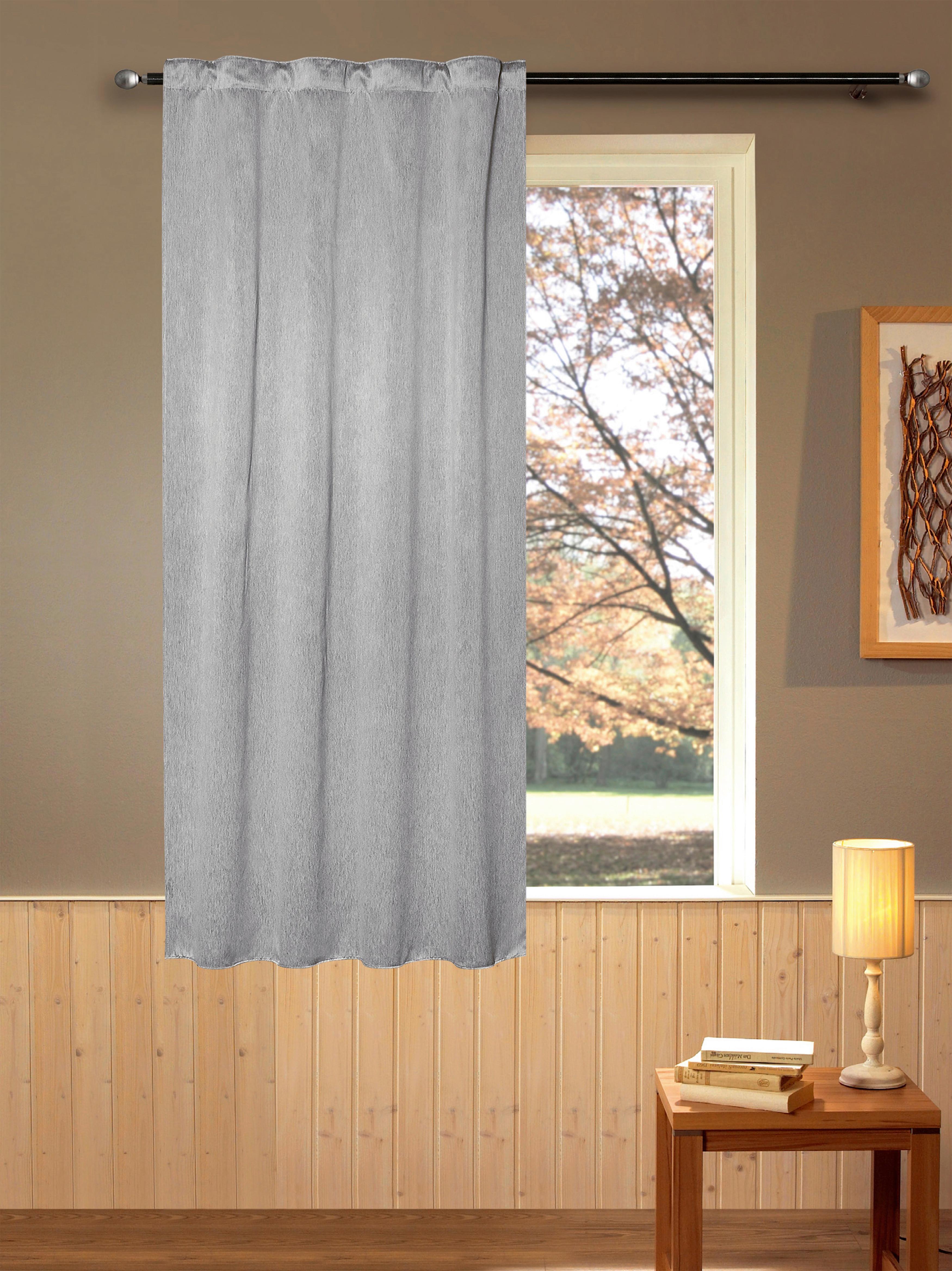 Verdunkelungsvorhang Mara - Silberfarben, ROMANTIK / LANDHAUS, Textil (135/175cm) - James Wood