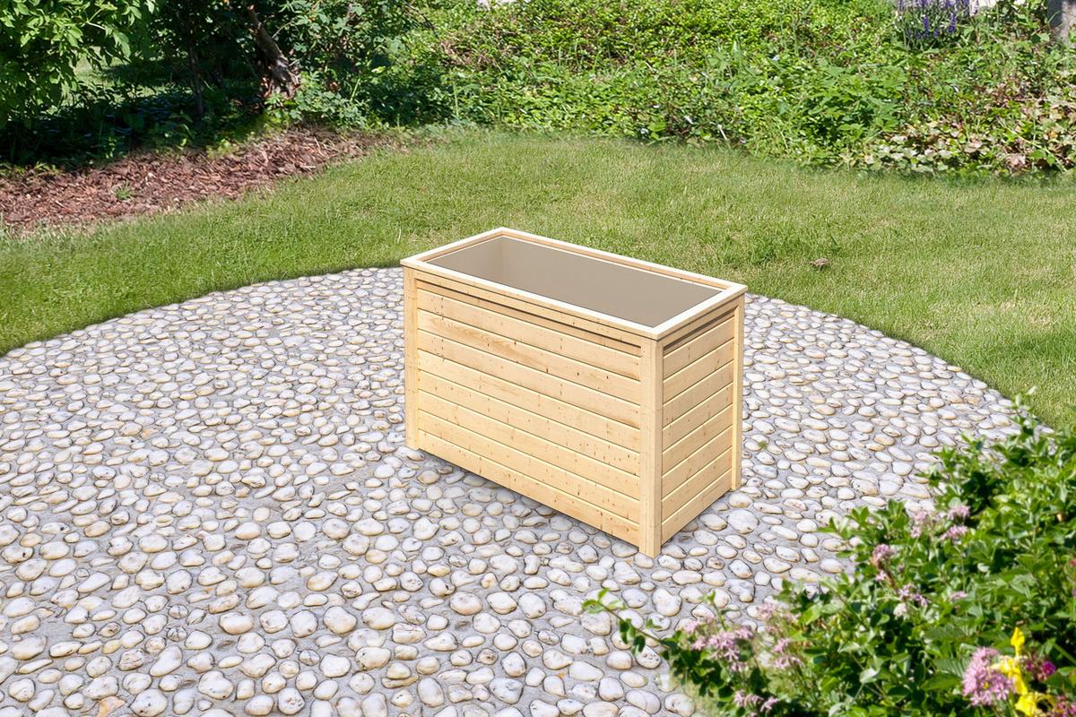 Hochbeet Fichte Massiv BxHxT: 133x82x69 cm Naturfarbe - Naturfarben, MODERN, Holz (133/82/69cm) - Karibu