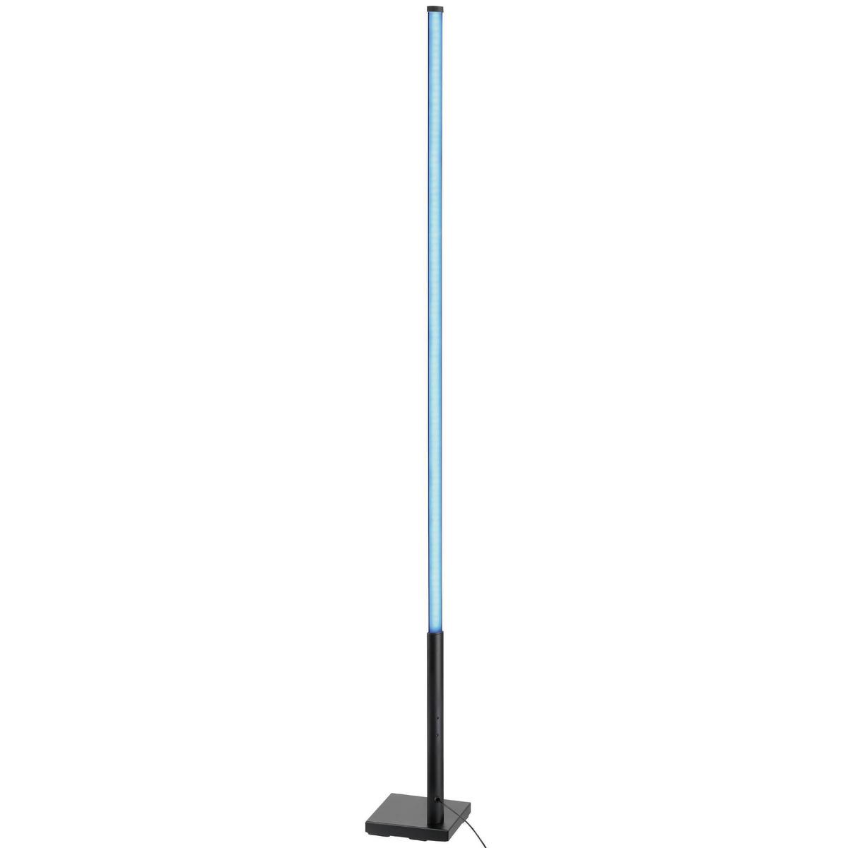 Stehlampe Picacha 1 Schwarz/Weiss - Schwarz/Weiß, Basics, Kunststoff/Metall (2/2/150cm) - Eglo