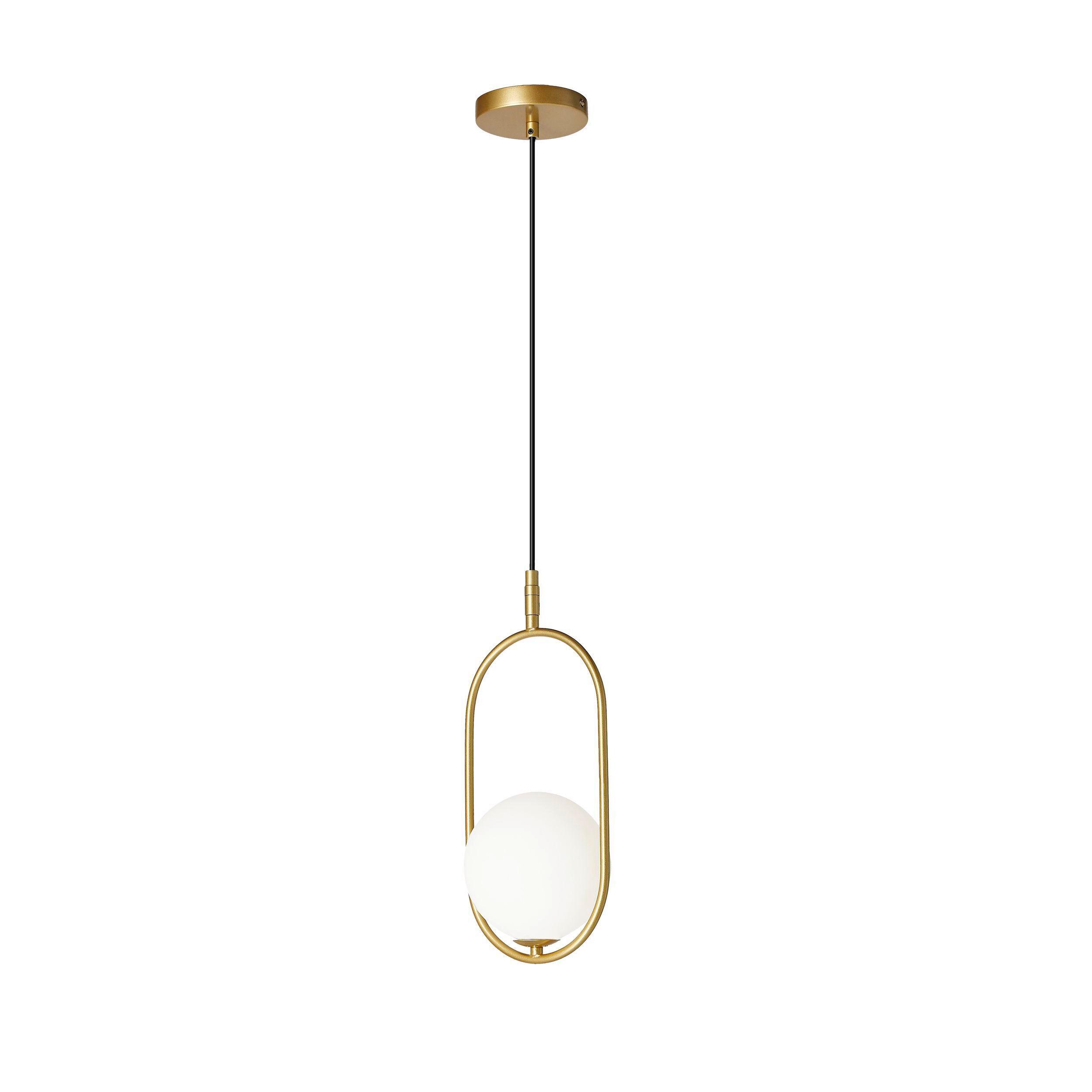 Hängeleuchte 31-73457 - Weiß, Design, Glas/Metall (18,5/15/120cm)