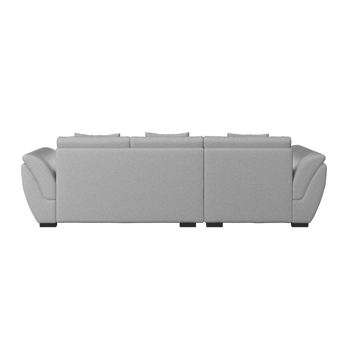 Ecksofa mit Schlaffunktion + Bettkasten Berisso Webstoff - Schwarz/Grau, Design, Textil (187/278cm) - Ondega