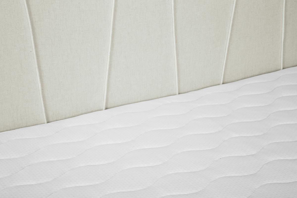 Boxspringbett mit Topper 140x200 cm Wels, Creme - Creme/Schwarz, MODERN, Textil (140/200cm) - MID.YOU