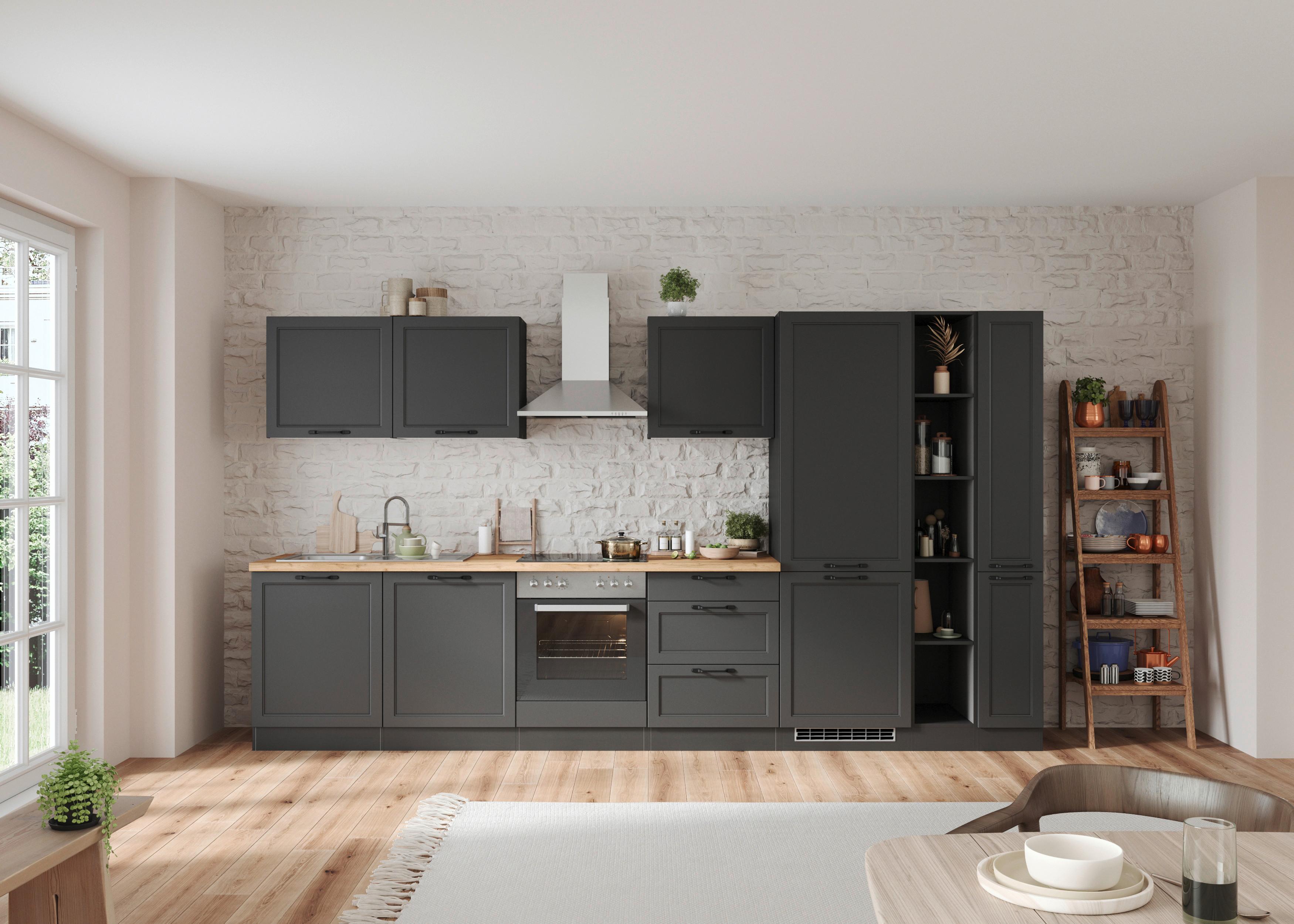 Regal Meran B: 30 cm Grau - Grau, LIFESTYLE, Holzwerkstoff (30/200/60cm) - Held