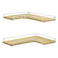 WANDBOARDSET CORNER SHELF - Eichefarben/Weiß, MODERN, Holzwerkstoff/Metall (40/4/29cm) - MID.YOU