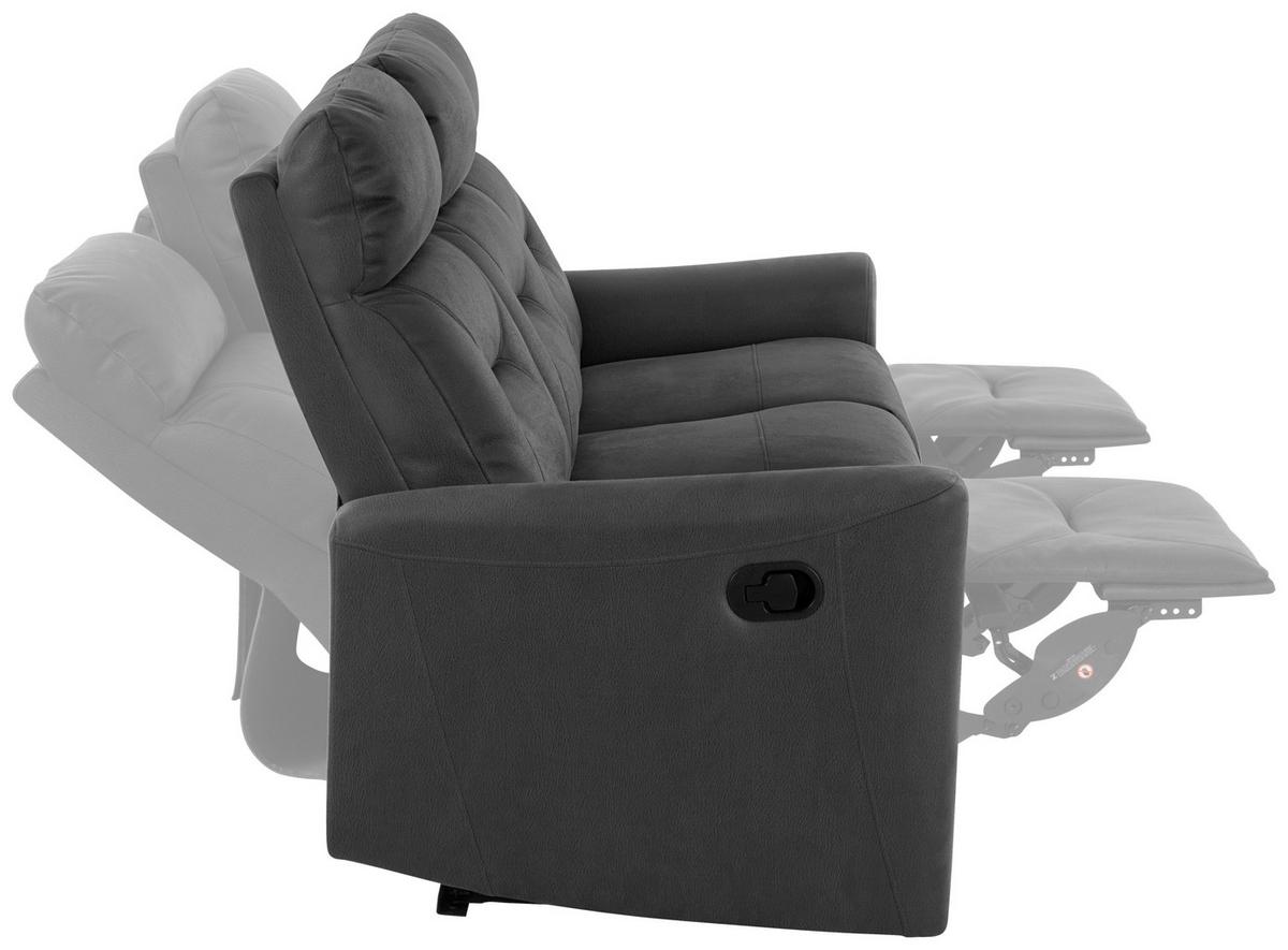 3-sitzer-sofa Aureli Schwarz B: 186,5 Cm - Schwarz, Basics, Holz/Textil (186,5/102,5/92,5cm) - Livetastic