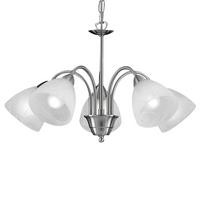 Hängeleuchte 13311_pasto - Alabasterfarben/Nickelfarben, KONVENTIONELL, Glas/Metall (52/110cm) - Eglo