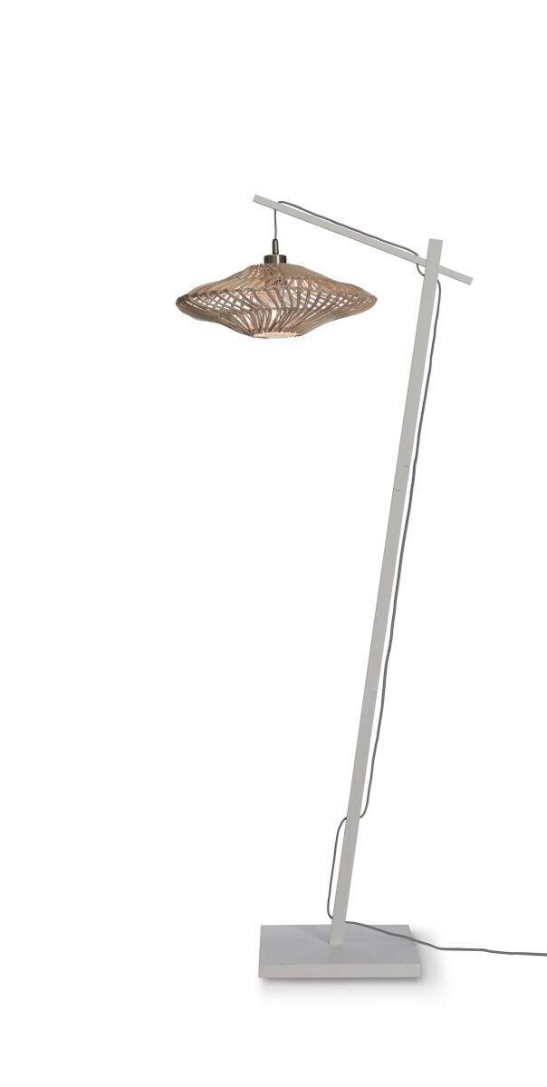 Stehleuchte Zanzibar/Fs/Ad/W/4012/W - Weiß, Trend, Naturmaterialien (63/40/150cm) - Good & Mojo