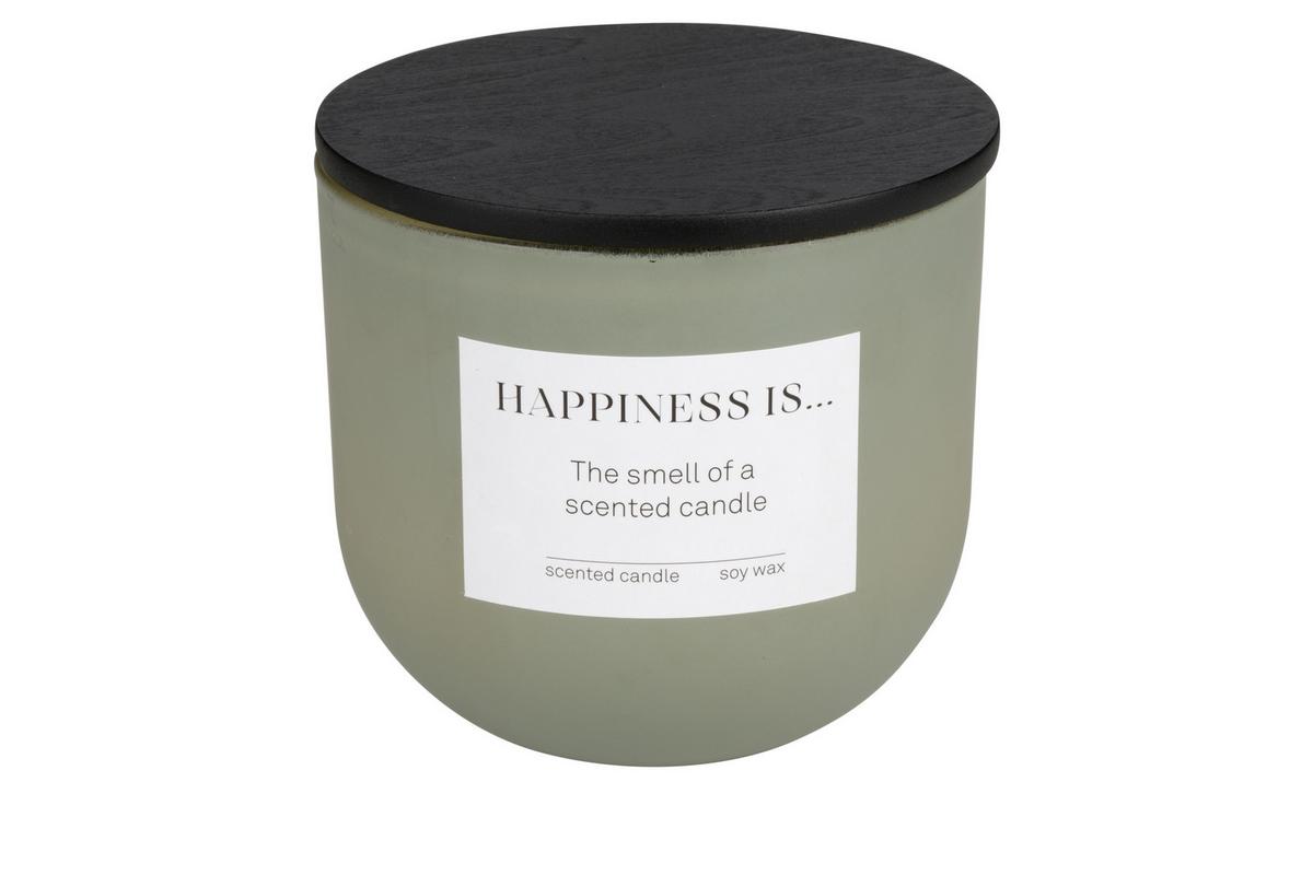 Svíčka ve skle Camilla - šedá/modrá, Moderní, přírodní materiály/sklo (10/9cm) - Mömax