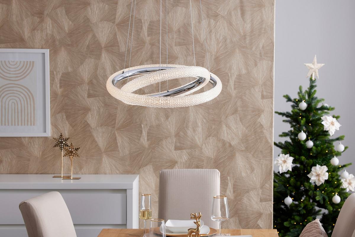 Led-hängeleuchte Maddie - Chromfarben, MODERN, Kunststoff/Metall (50/120cm) - Luca Bessoni