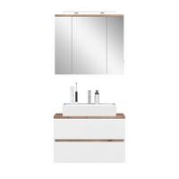 Badezimmer Marbella Weiß, Artisan Dekor 2-teilig - Weiß/Eiche Artisan, MODERN, Holzwerkstoff (80/182/47cm)