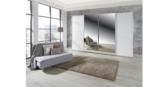 Schwebetürenschrank M. Spiegel 361 Cm Bensheim, Weiß - Klar/Eichefarben, MODERN, Holzwerkstoff (361/230/62cm) - James Wood