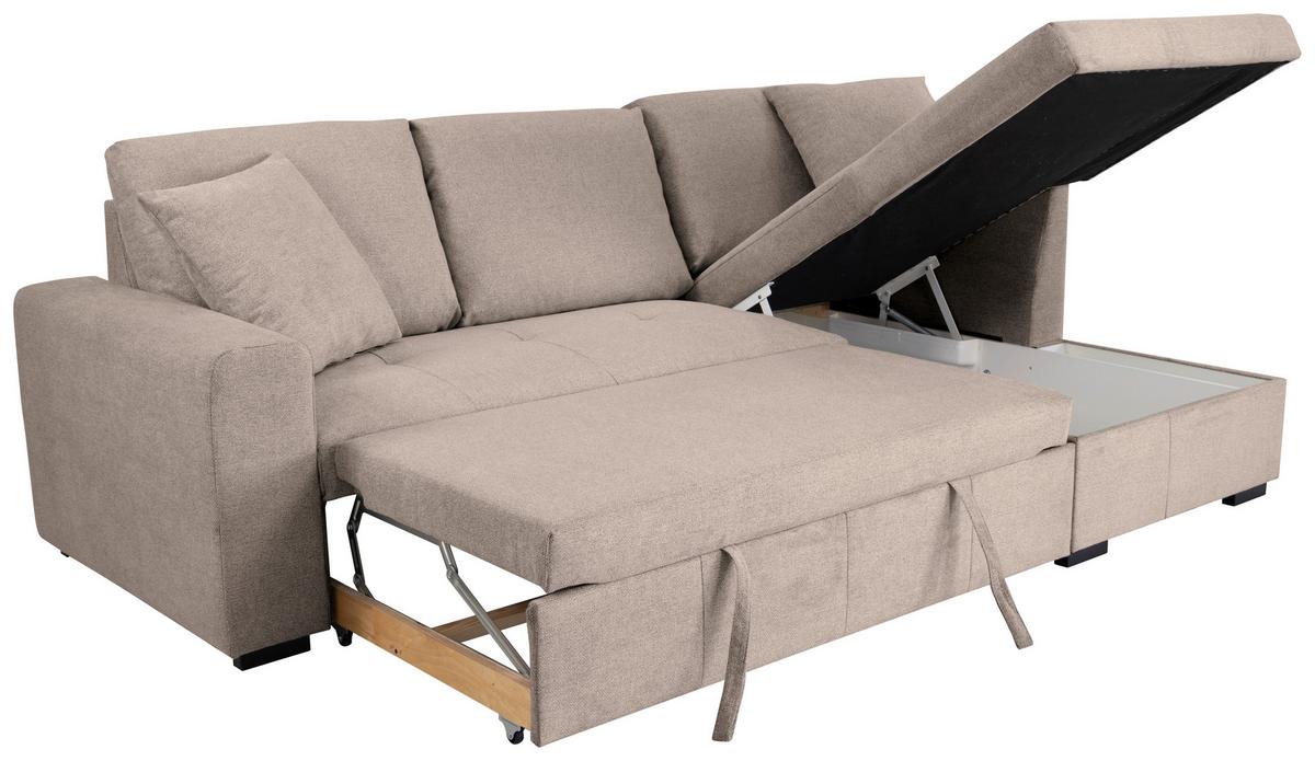 Ecksofa Lukas Hellbraun S: 239x158 Cm - Hellbraun, Trend, Textil (239/158cm)