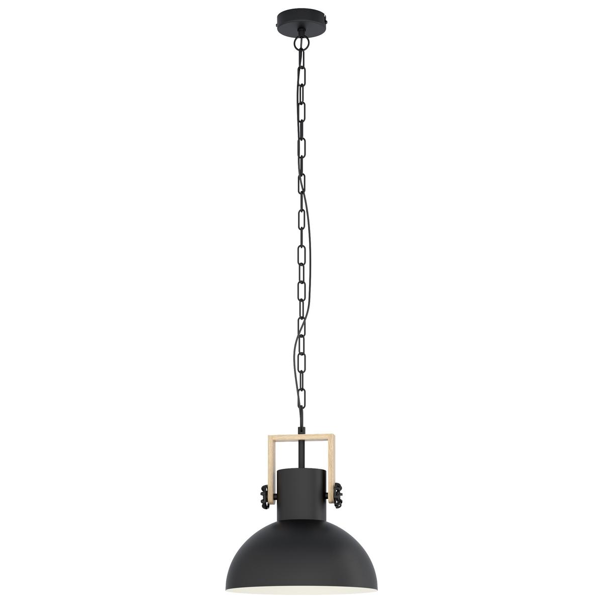 Hängeleuchte 43162* Lubenham - Hellbraun/Schwarz, Trend, Holz/Metall (30/110cm) - Eglo