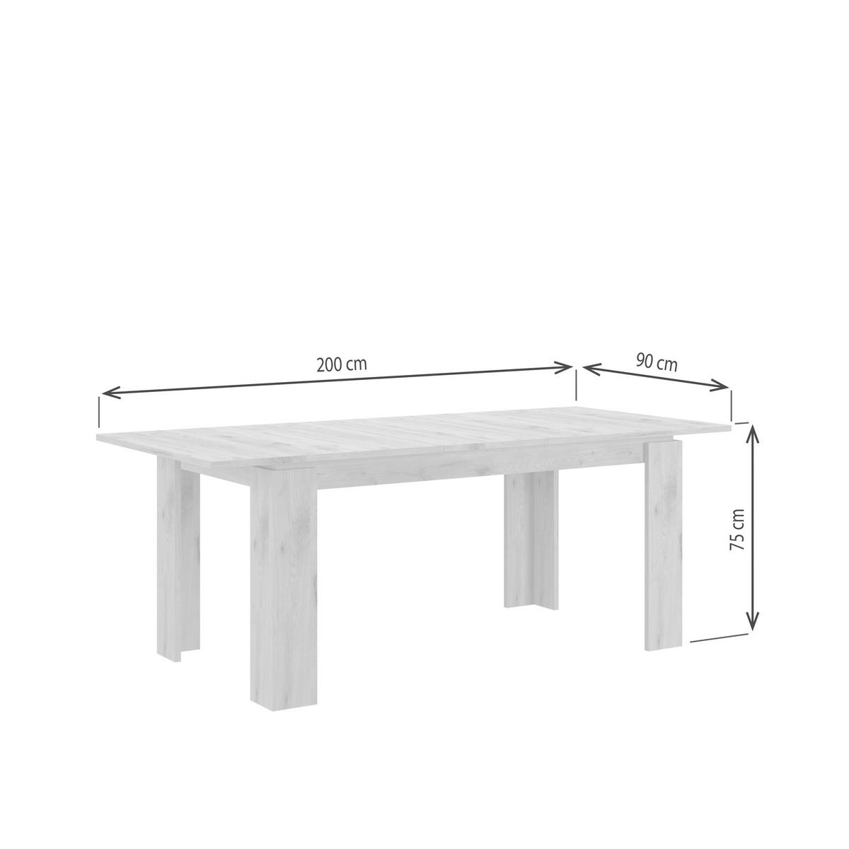 Esstisch Titan Rauchsilber L: 160-200 Cm - Design, Holzwerkstoff (160/90/76cm) - MID.YOU