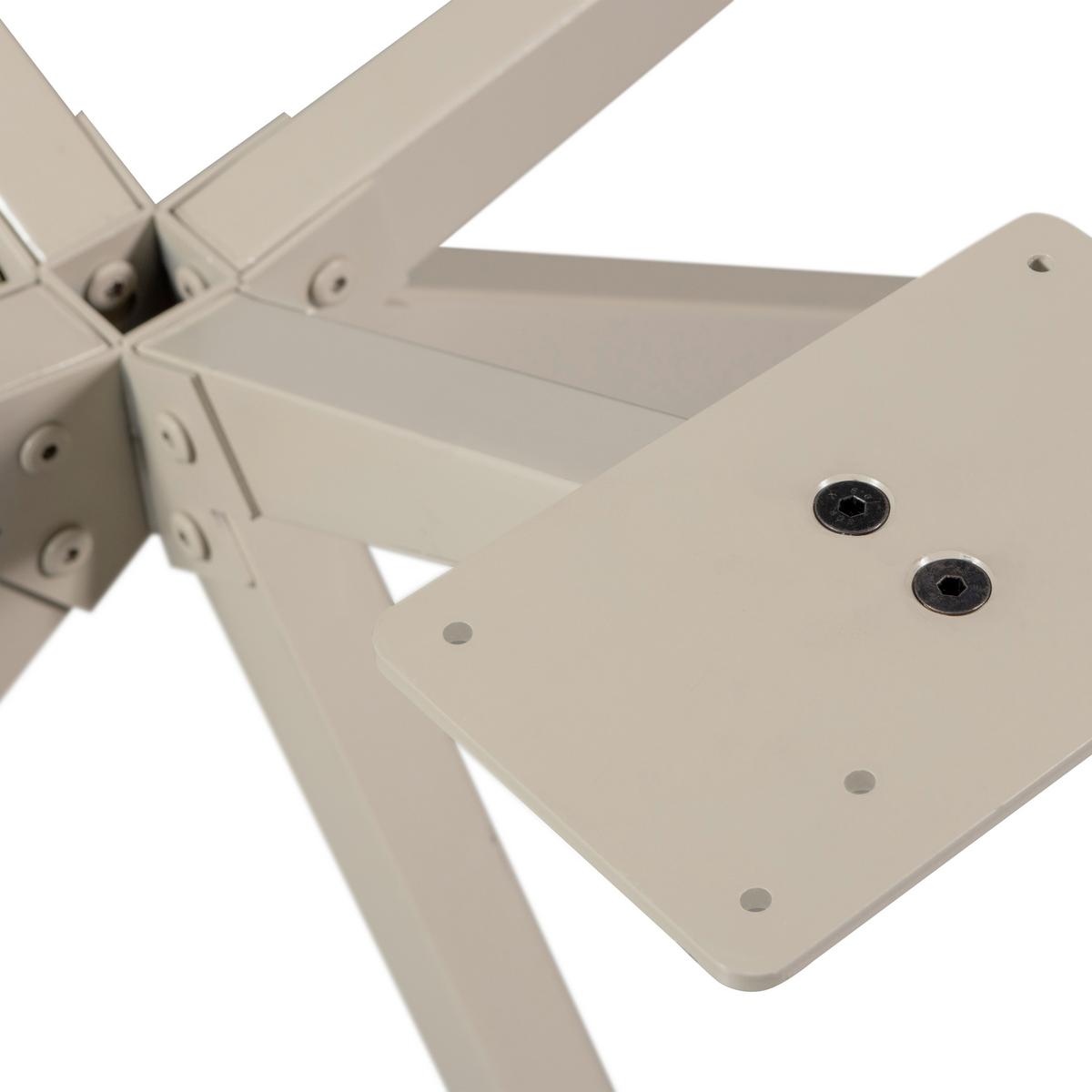 TISCHGESTELL Tablo Grau B: 80cm - Grau, MODERN, Metall (80/72/80cm) - Livetastic