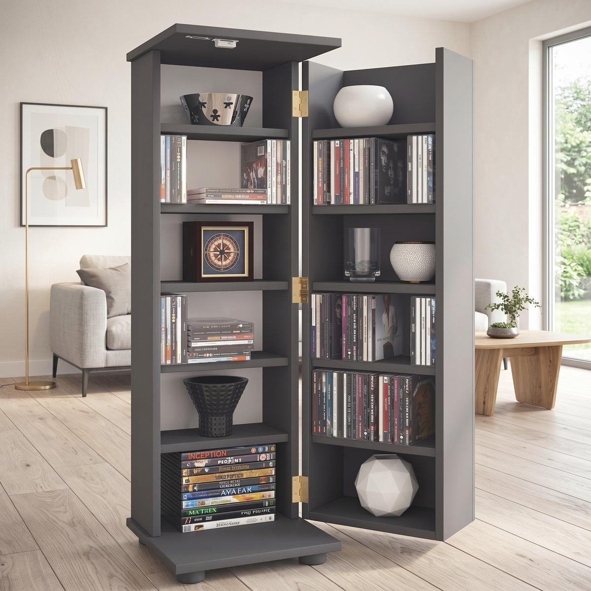 CD-REGAL Engalo Anthrazit B: 31 cm - Anthrazit/Schwarz, Design, Holzwerkstoff (31/93/31cm) - MID.YOU