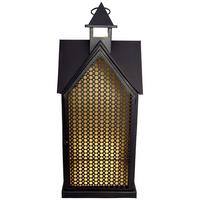 Laterne Larissa - Goldfarben/Schwarz, KONVENTIONELL, Metall (21/21/52cm) - Luca Bessoni