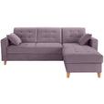 ECKSOFA Bergen - Flieder/Naturfarben, Design, Textil (231/160cm) - Luca Bessoni