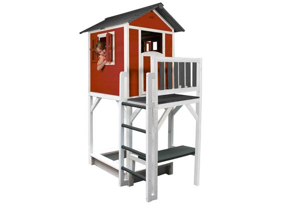 Spielhaus Sunny Lodge Xxxl Rot/weiss - Rot/Weiß, MODERN, Holz (114/249/168cm) Spielhaus Sunny Lodge Xxxl Rot/weiss - Rot/Weiß, MODERN, Holz (114/249/168cm)