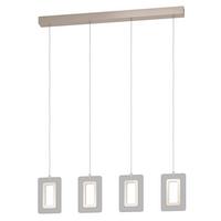 LED-Hängeleuchte 99107* Enaluri - Nickelfarben, Design, Kunststoff/Metall (88/6/110cm) - Eglo