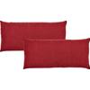 Zierkissen Enjoy 2er-set 38x80 Cm Mikrofaser Cranberry - Rot, Textil (38/80cm) - Primatex