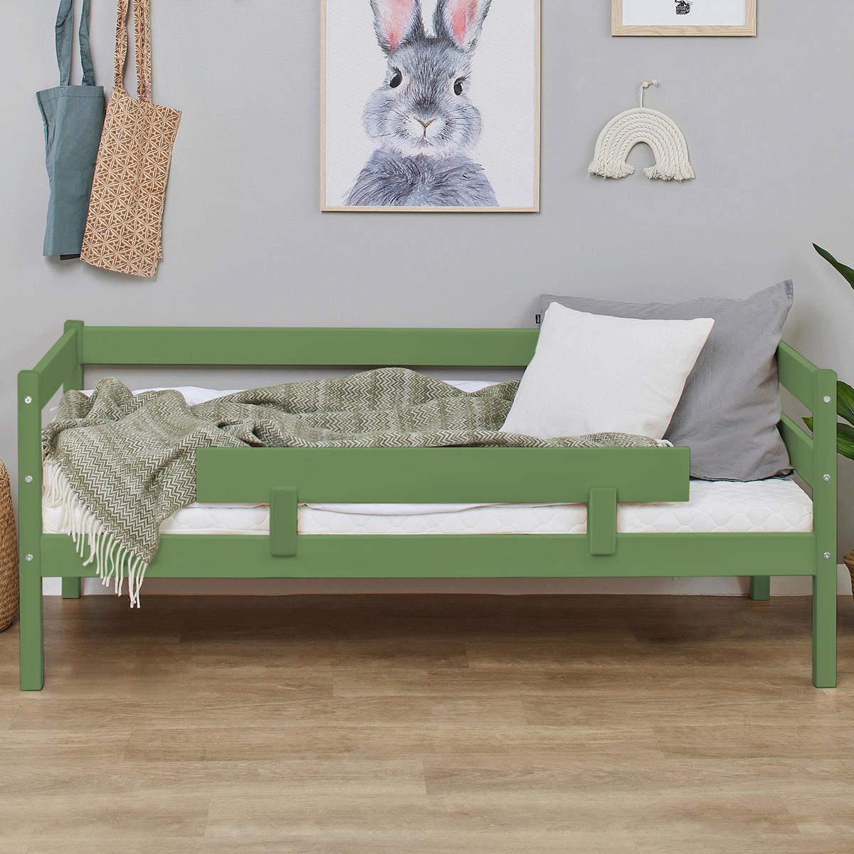 Bettschutzgitter Eco Comfort Grün, B: 100 Cm - Grün, MODERN, Holz (100/22,5/4cm) - MID.YOU