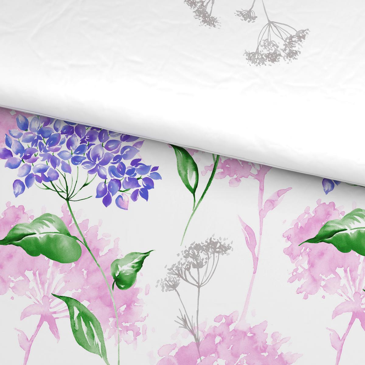 Bettwäsche Donatella - Blau/Rosa, ROMANTIK / LANDHAUS, Textil - James Wood