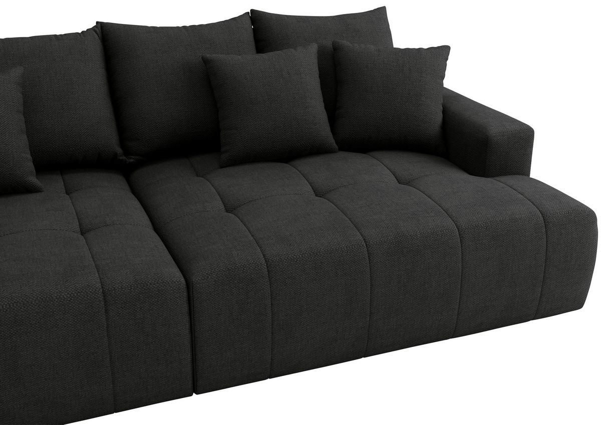 Bigsofa Adele Schwarz B: 270cm - Schwarz, Design, Textil (270/85/136cm) - Livetastic