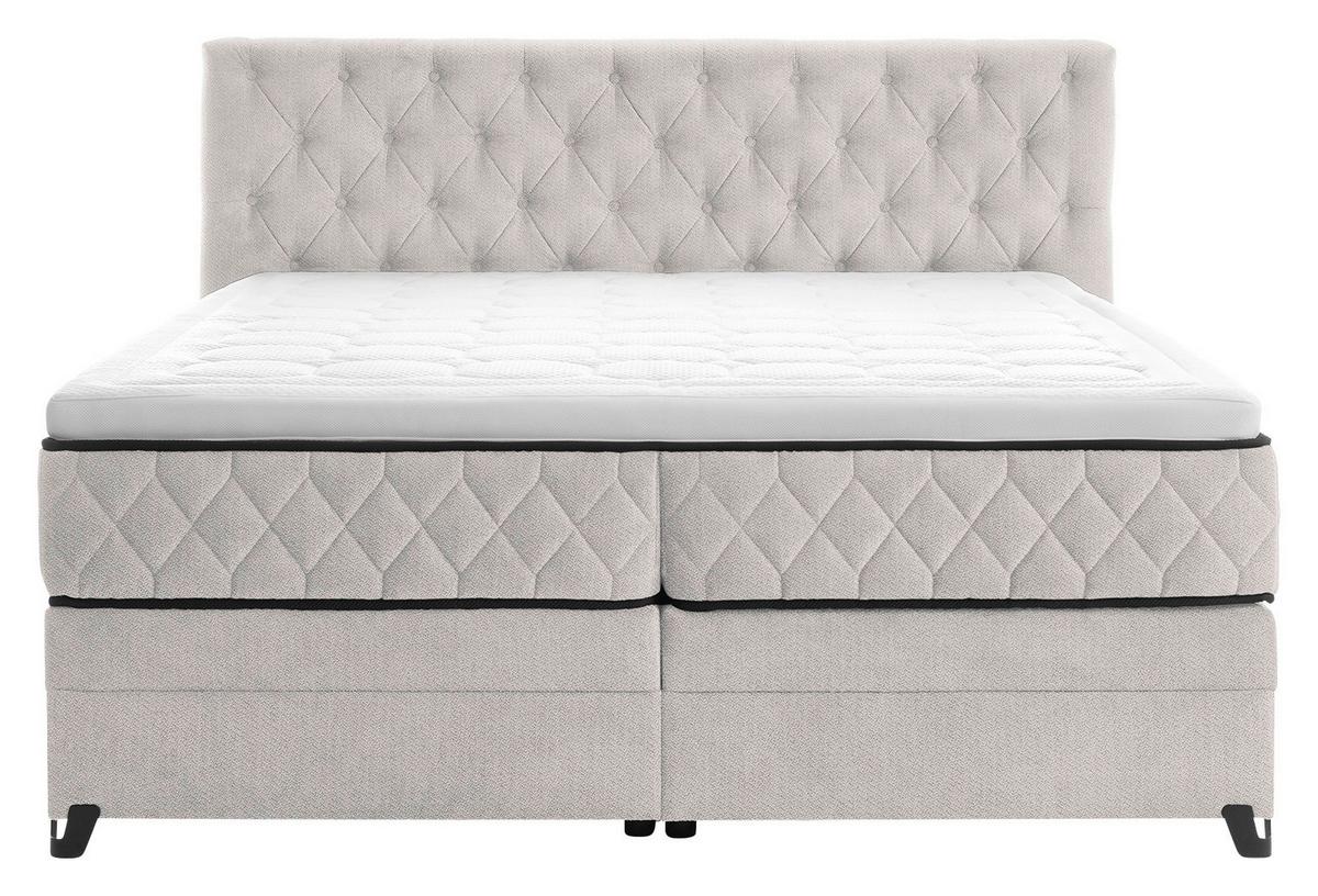 Boxspringbett Carmen A Champagner 160x200 Cm - Türkis/Champagner, KONVENTIONELL, Holz/Holzwerkstoff (160/200cm) - James Wood