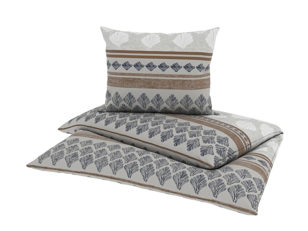 Bettwäsche Hemma - Braun/Grau, ROMANTIK / LANDHAUS, Textil - James Wood