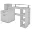 Computertisch mit Stauraum B 140cm H 89cm Larry, Weiß - Weiß, MODERN, Holzwerkstoff (140/89/55cm) - Livetastic Computertisch mit Stauraum B 140cm H 89cm Larry, Weiß - Weiß, MODERN, Holzwerkstoff (140/89/55cm) - Livetastic