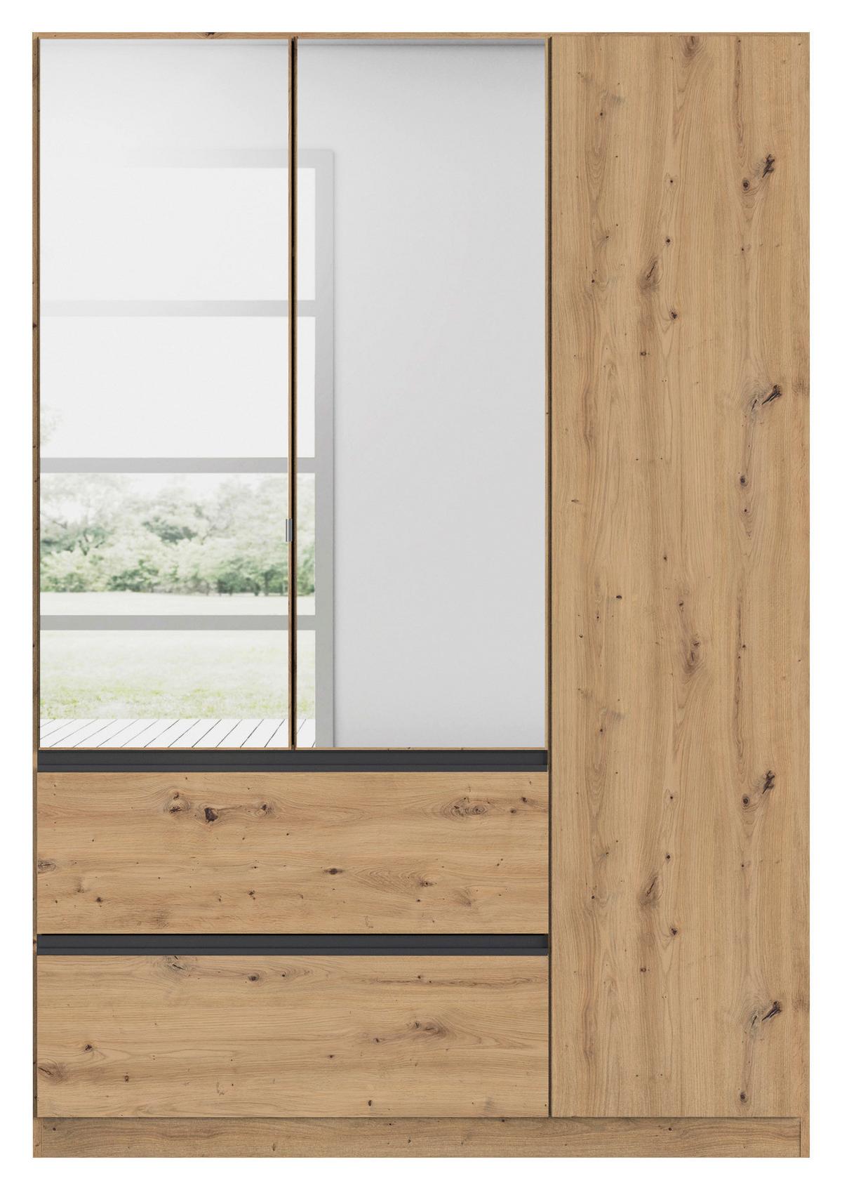 Drehtürenschrank Costa Eiche Artisan Dekor - Eiche Artisan, MODERN, Holzwerkstoff (136/197/54cm) - Rauch Möbel