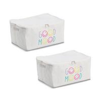 Aufbewahrungsbox 2er Set creme - Creme, Basics, Textil (39/29/18cm) - Zeller Present