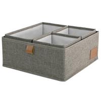 Aufbewahrungsboxen-Set Carlotta - Braun, KONVENTIONELL, Textil - Luca Bessoni