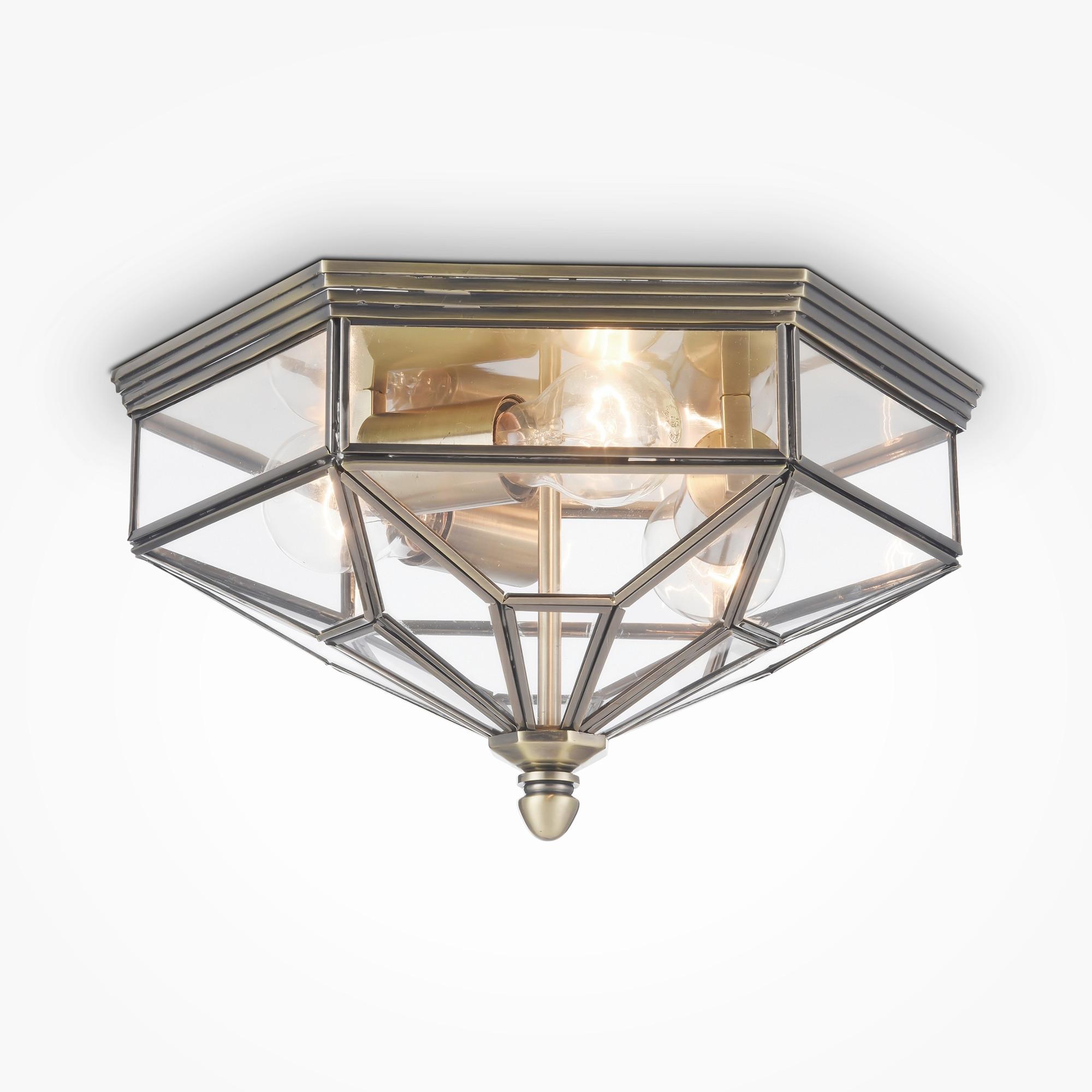 Deckenleuchte Zeil - Transparent/Bronzefarben, Trend, Metall (35.2/19.2cm) - MAYTONI