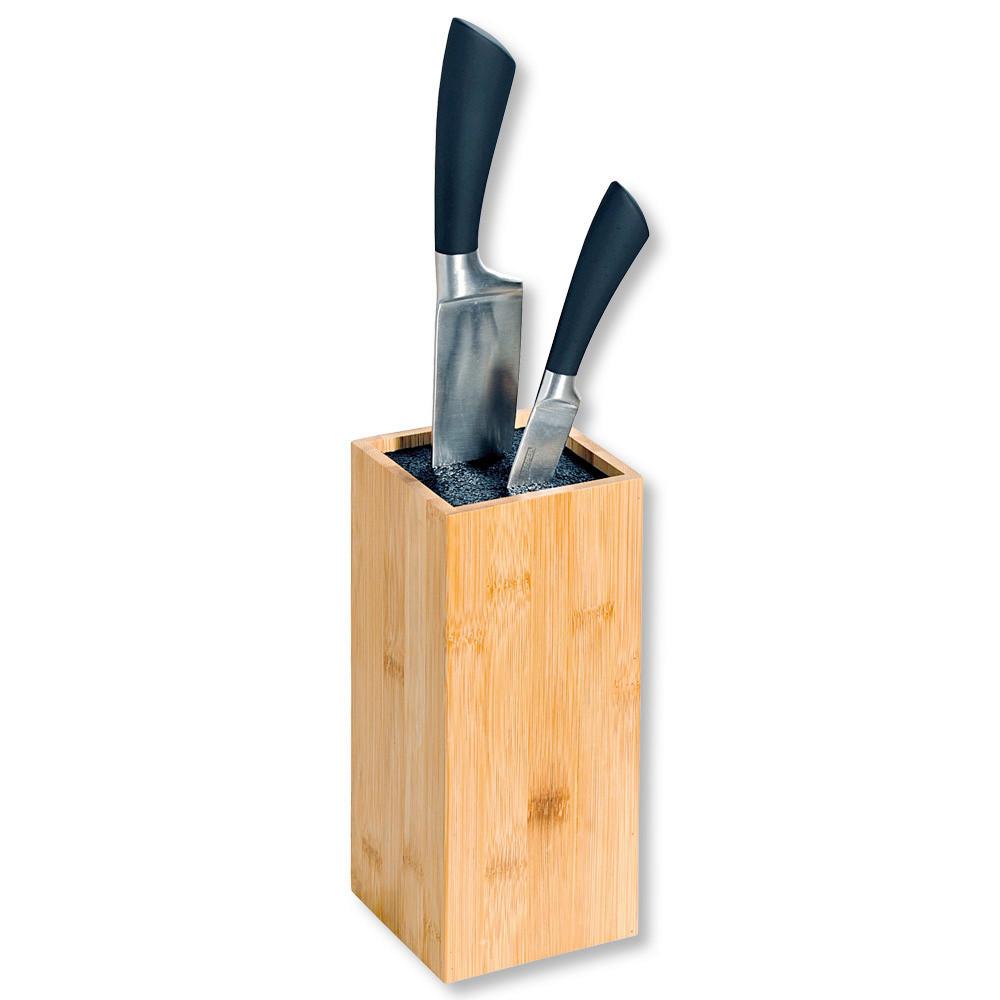 Messerblock Bambus - Schwarz/Naturfarben, Basics, Holz/Kunststoff (10/23/10cm) - Kesper