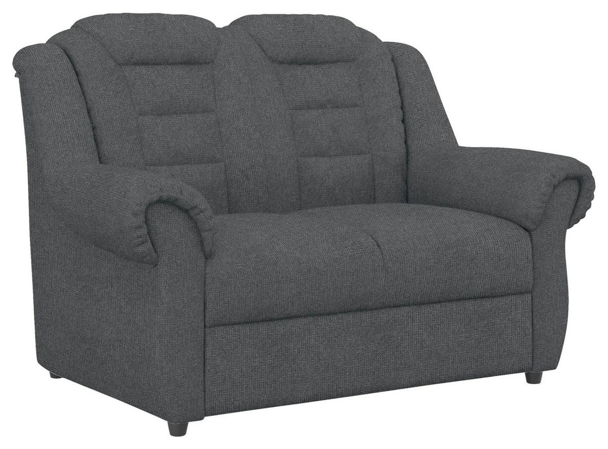2-sitzer-sofa Boston Dunkelgrau Chenille - Dunkelgrau/Schwarz, KONVENTIONELL, Textil (145/102/101cm) - Livetastic