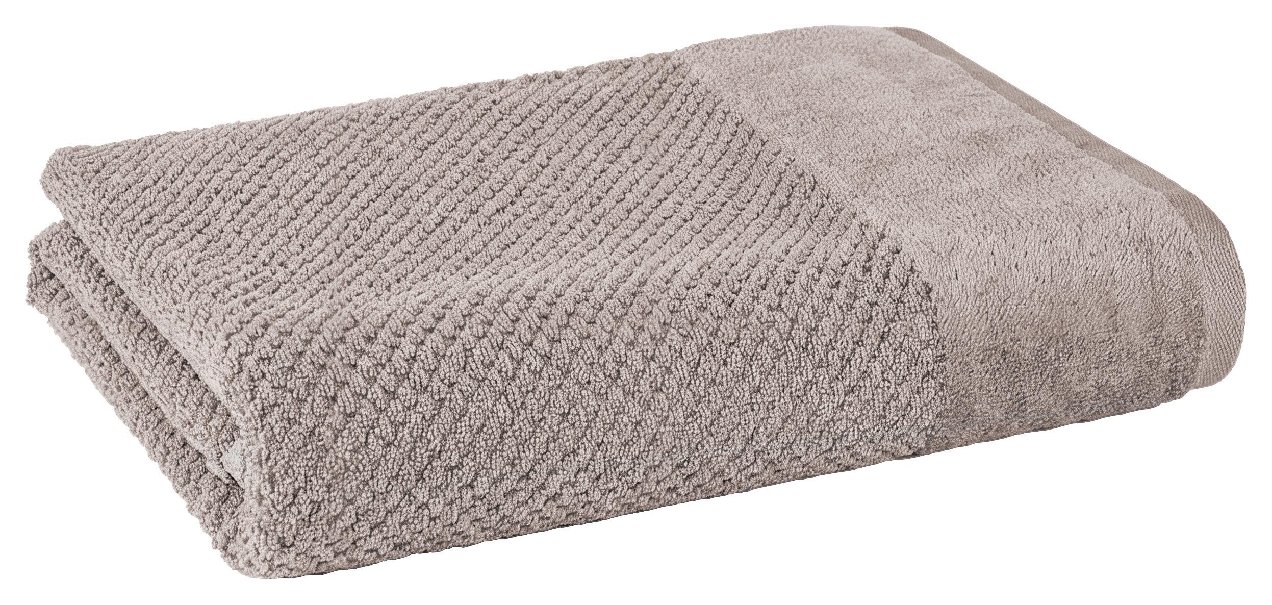 DUSCHTUCH Popcorn 70x140 cm Taupe - Graubraun, Basics, Textil (70/140cm)