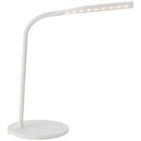 LED-Schreibtischlampe Joni dimmbar Weiß Handyladefunktion - Weiß, Basics, Kunststoff (17/34/33cm) - Brilliant