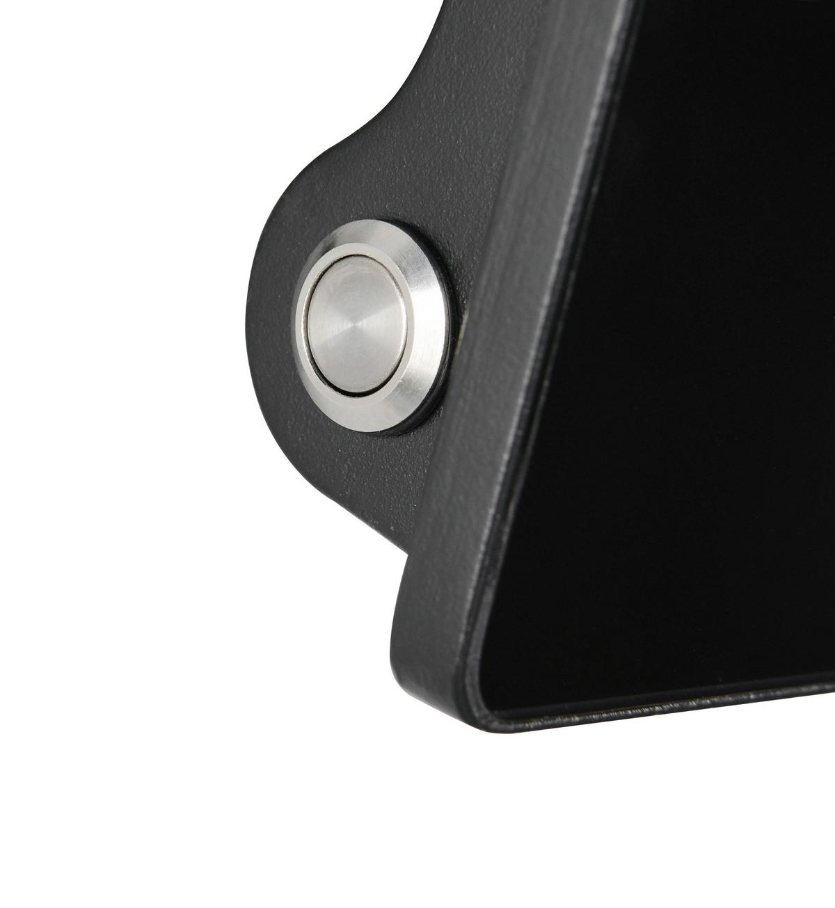 AUßENWANDLEUCHTE Touch On/Off, 3000-6000K - Schwarz/Weiß, Design, Glas/Metall (20,5/17,5/15,5cm)