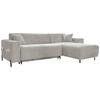 Ecksofa Cuddly Mia Beige S: 260x165 cm - Beige/Schwarz, Textil (260/165cm) - MID.YOU