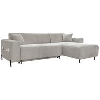 Ecksofa Cuddly Mia Beige S: 260x165 cm - Beige/Schwarz, Textil (260/165cm) - MID.YOU