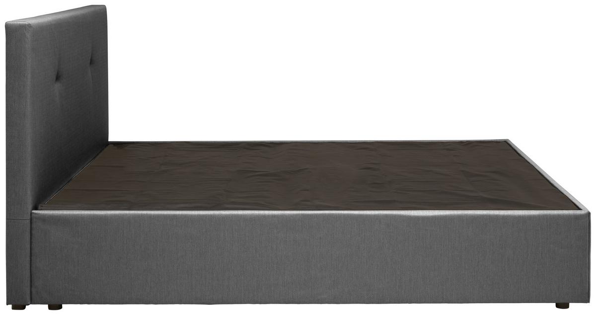 Boxbett Mit Topper 120x200 Antonio - Schwarz/Grau, KONVENTIONELL, Holz/Holzwerkstoff (120/200cm) - P & B