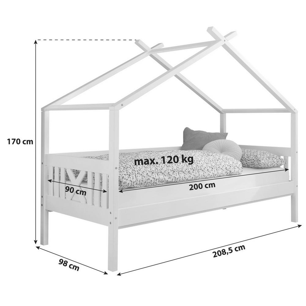 Produktové foto Postel pro děti JULETTA 90x200 cm bílá