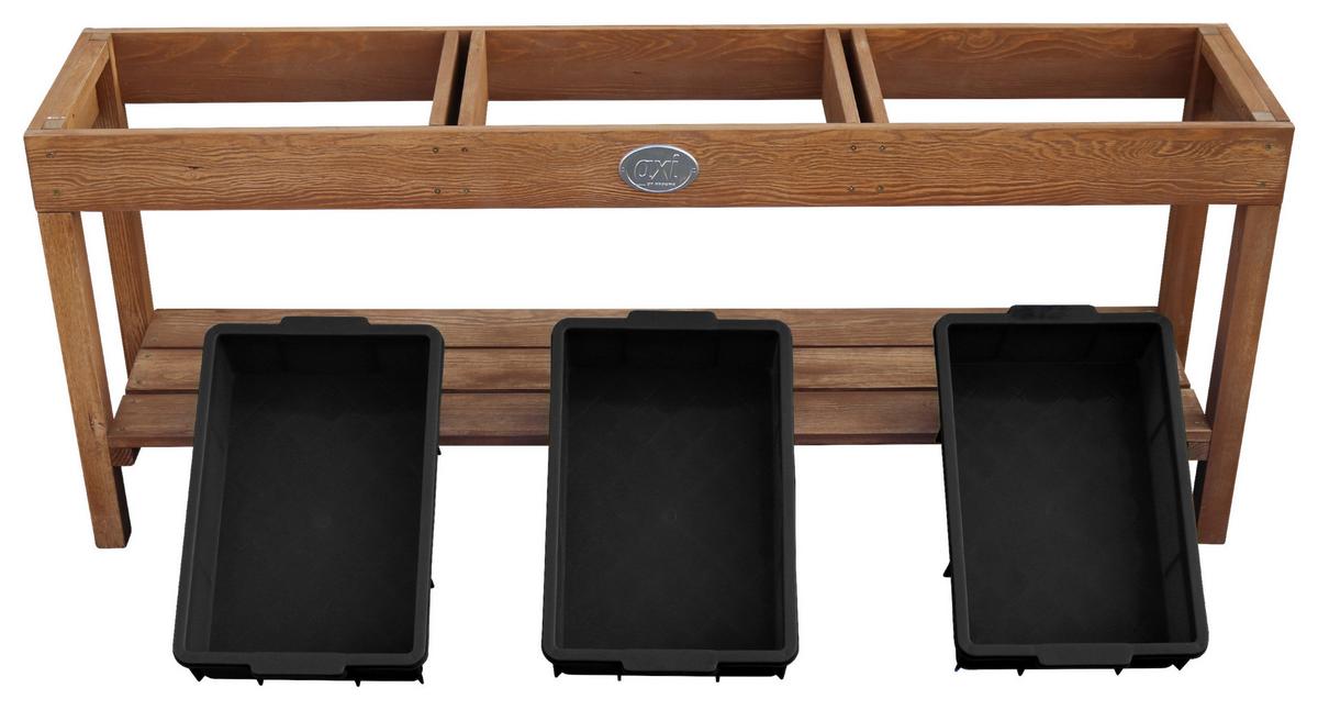 Sand- und Wassertisch A060.080.03 - Blau/Schwarz, KONVENTIONELL, Holz/Kunststoff (124/50/27cm) - Ambia Garden
